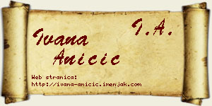 Ivana Aničić vizit kartica
